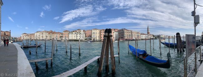 View across the Grand Canal (where Indiana Jones first arrived in Venice)