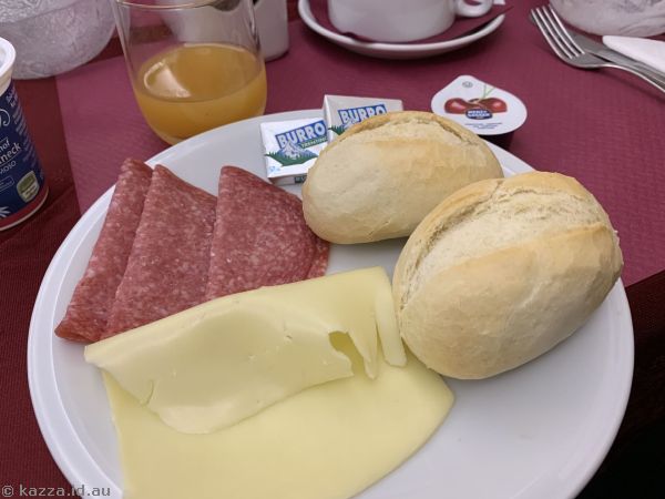 My breakfast at Hotel Commercio and Pellegrino