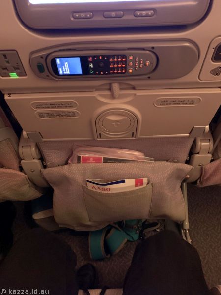 Legroom on our Emirates Airbus A380