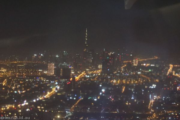 Dubai by night with Burj Khalifa centre