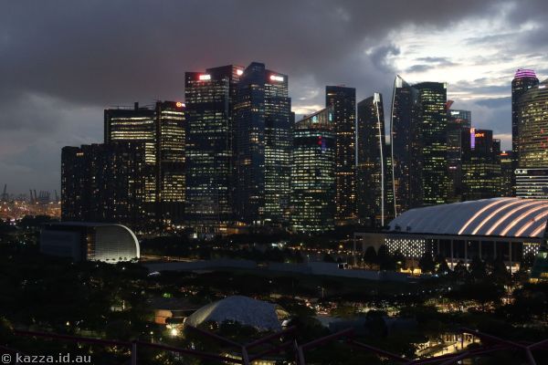 Singapore CBD at dusk