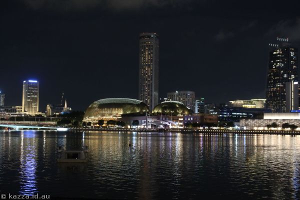 Buildings on the north side of Marina Bay