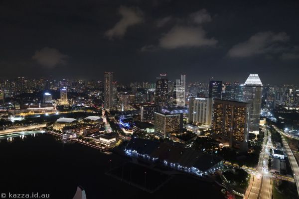 Buildings on the north side of Marina Bay
