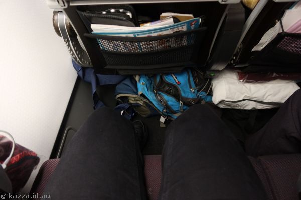 Legroom on our Qantas Airbus A380