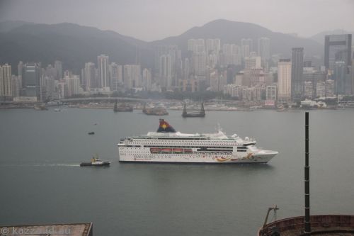 The Pisces sails through Victoria Harbour