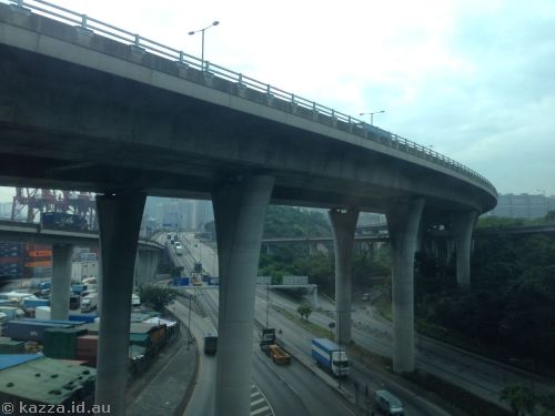 Tsing Kwai Highway passing over Kwai Tsing Road