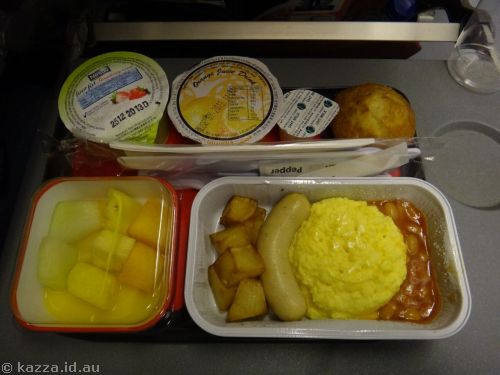 Breakfast on the plane