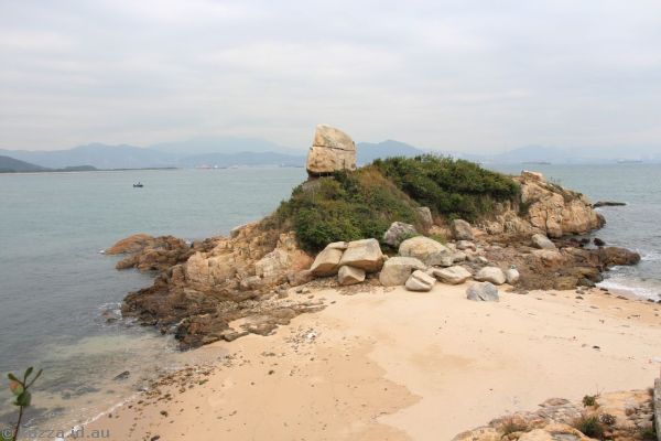Beach on Peng Chau island