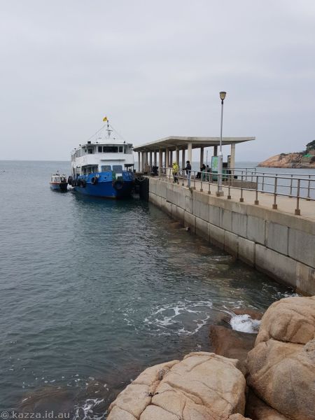 Ferry and ferry pier at Po Toi