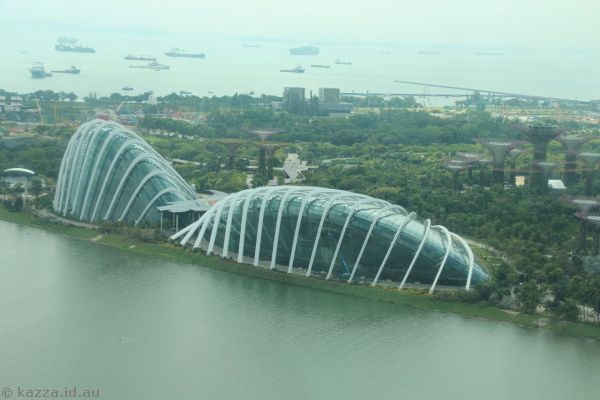 View south to Gardens by the Bay