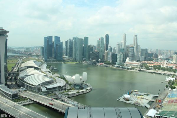 View southwest towards Singapore city