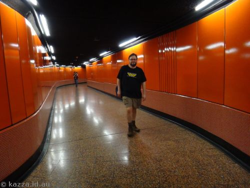 In the corridors at Tin Hau station