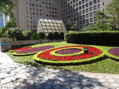 Gardens outside Taipei City Hall