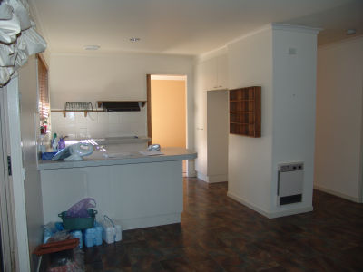 Kitchen and family room