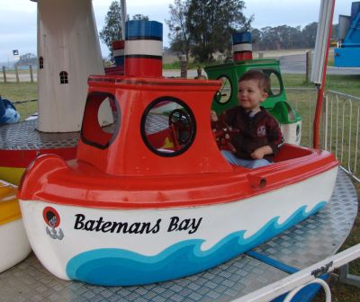 Jake in a boat