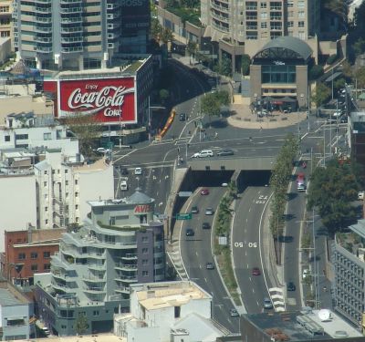 Coca Cola sign and William St