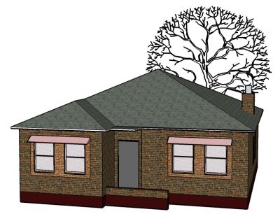 Nana's house in Google Sketchup