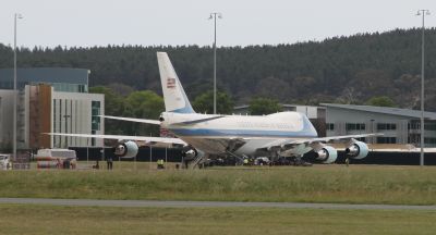 Air Force One in Canberra