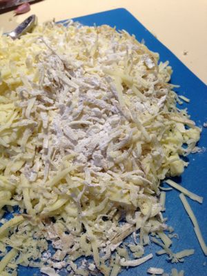 Fondue grated cheese