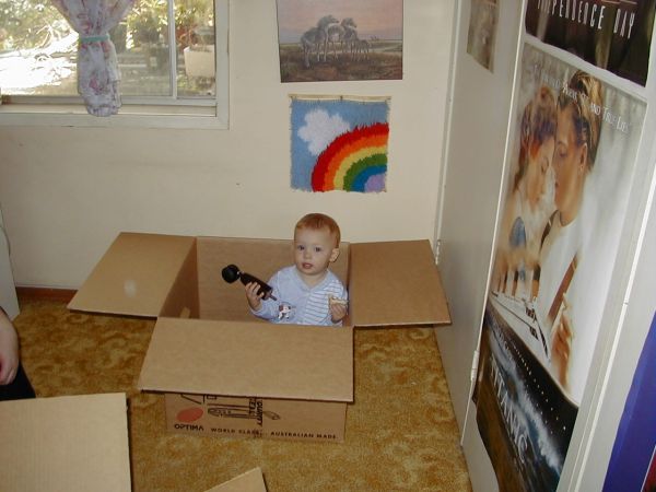 Josh helping pack
