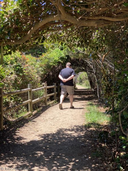 Stu walking around the headland