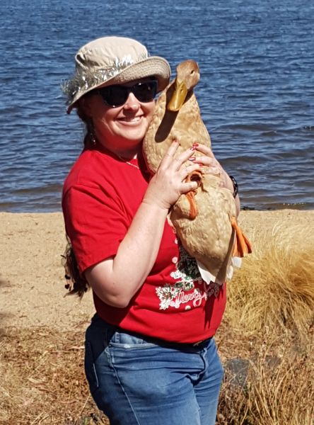 I caught a duck
