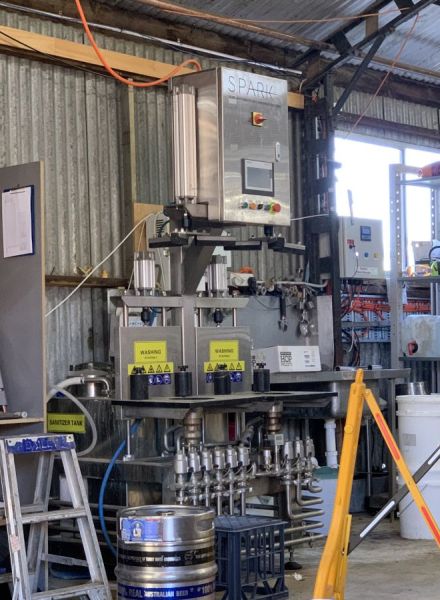 Tumut River Brewing Co (TRBC) keg cleaning station