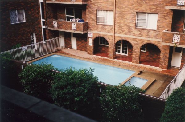 View of the pool from my balcony