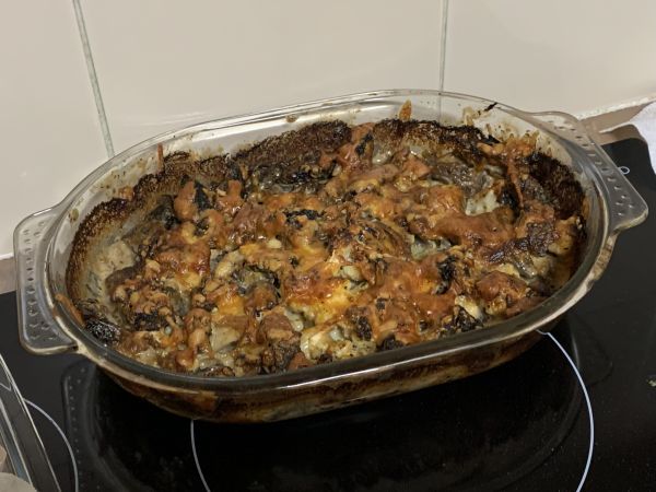 Cauliflower and mushroom bake