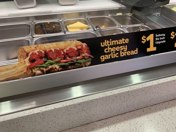 Cheesy garlic sub