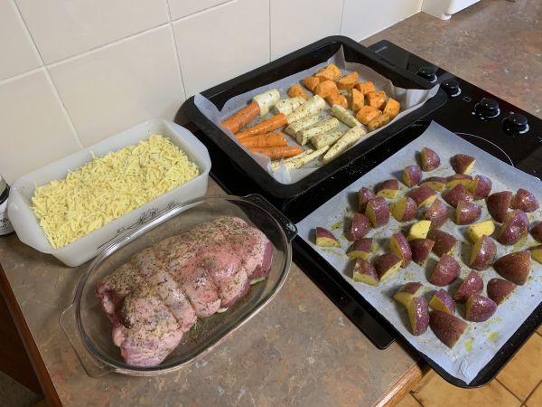 Roast ready for cooking
