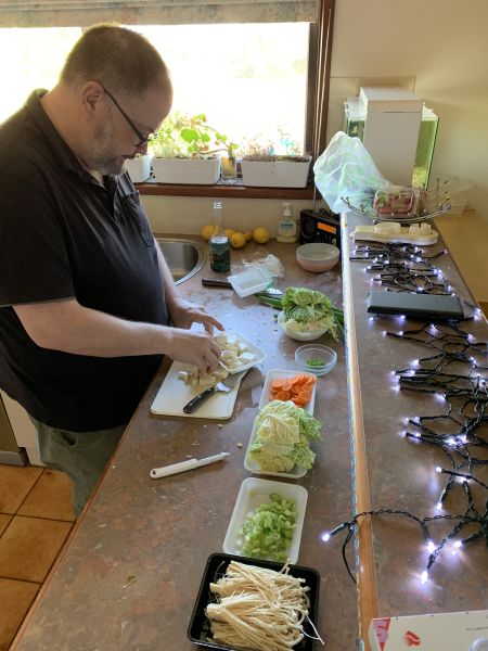 Stu cooks hotpot