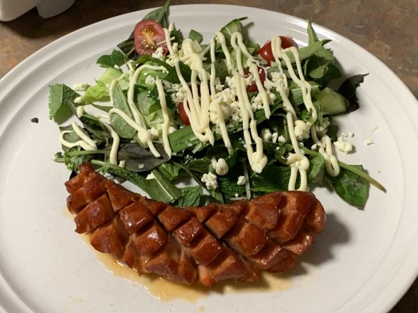 Kransky and salad