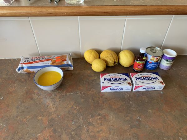 Lemon cheesecake ingredients