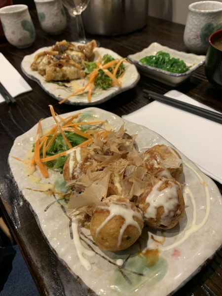 Gyoza and takoyaki at Shabu Shabu