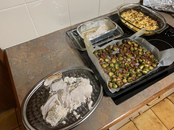 Turkey roast and veggies