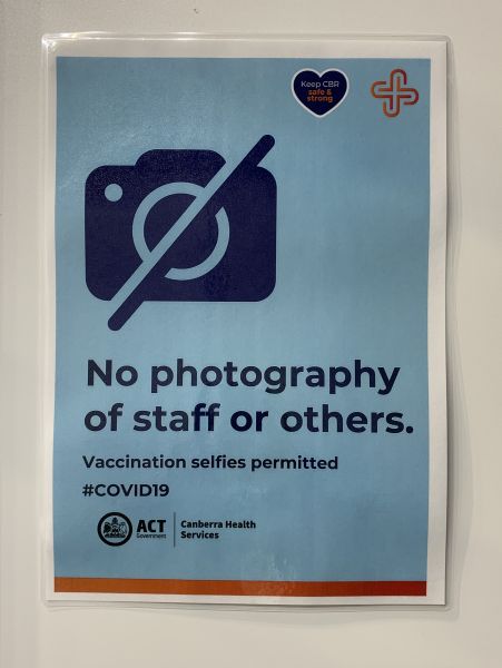 Vaccination selfies permitted