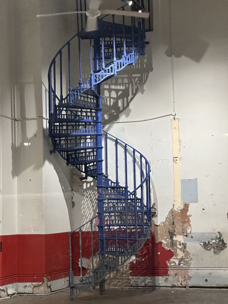 Blue stair case in Central Station