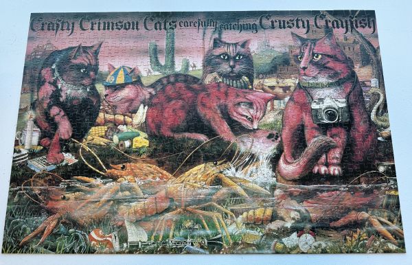 Crafty crimson cats jigsaw