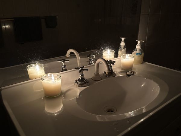Bathroom candles