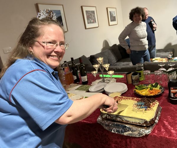 Cutting the cake
