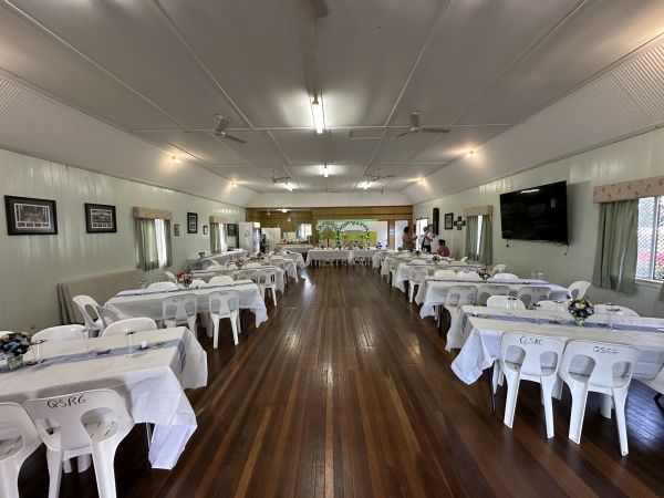 The Rose Cottage decorated for the wedding reception