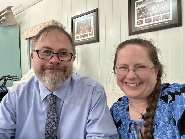 Stu and me at the reception
