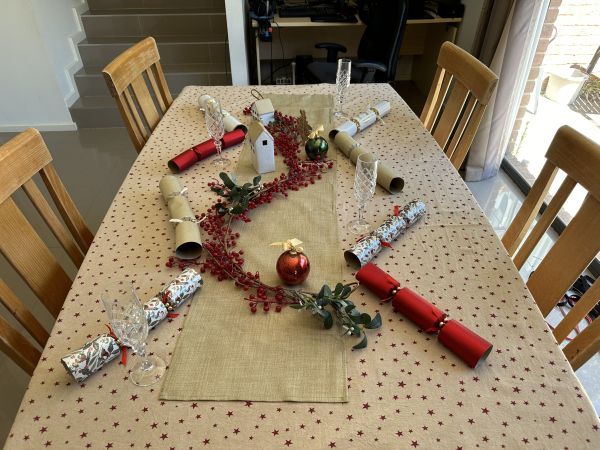 Christmas lunch table