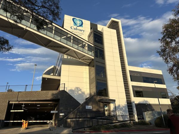 Calvary Bruce Private Hospital at sunset