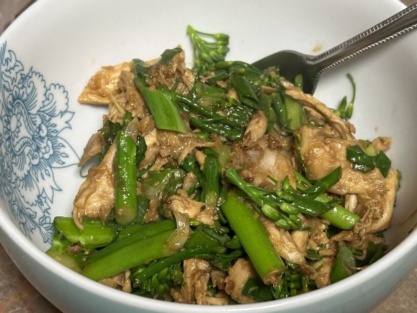 Miso chicken and broccolini