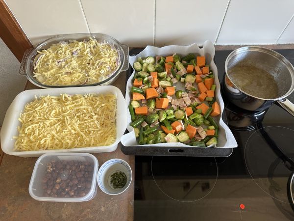 Family Christmas lunch prepared