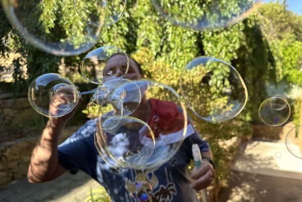 Fire burn and cauldron bubble