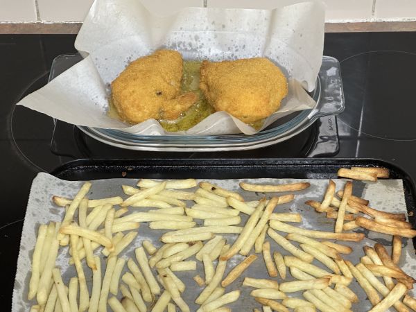Kievs and fries