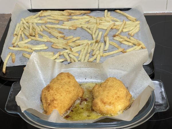 Kievs and fries